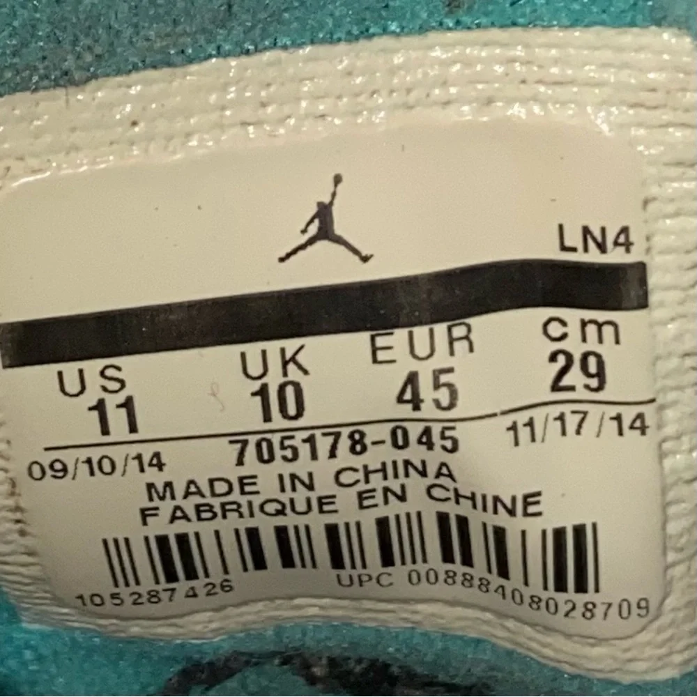 Jordan 10 Retro Statue of Liberty Silver Teal Men’s Size 11 - Picture 8 of 9